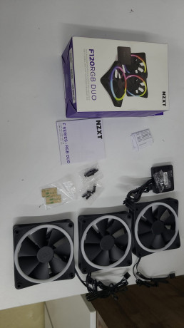 NZXT F120RGB Duo RF-D12TF-B1 120mm Üçlü Siyah Kasa Fanı (OUTLET)