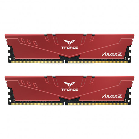 Team T-Force Vulcan Z Red 16GB 2x8GB 3200Mhz CL16 DDR4 Gaming Ram (TLZRD416G3200HC16FDC01)