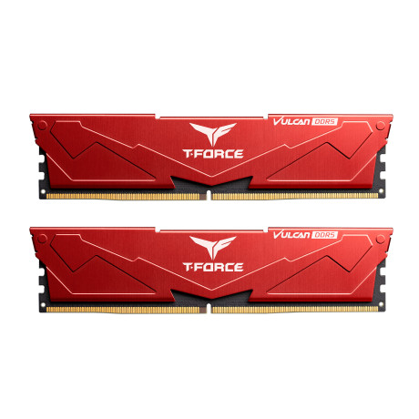 Team T-Force Vulcan Red 32GB 2x16GB 6000Mhz DDR5 CL38 Gaming Ram (FLRD532G6000HC38ADC01)