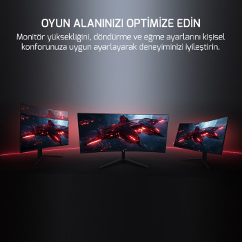 GamePower WQ34 34'' 1ms 180Hz Curved 2K UWQHD 3440*1440 Pivot Gaming Monitör (Sıfır Ölü Piksel Garantili)