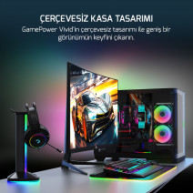 GamePower 24'' Vivid F10 Curved RGB 120Hz 1ms FHD VA PANEL 2x2W Speaker Gaming Monitör (Sıfır Ölü Piksel Garantili)